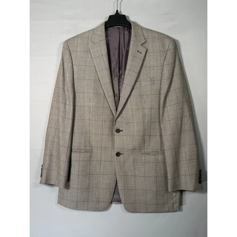 Lauren Ralph Lauren Men's Plaid Blazer Sport Coat Wool Silk Blend Size 42L